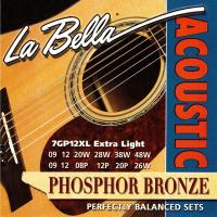 Струны для двенадцатиструнной акустической гитары La Bella 7GP12XL
