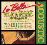 Струны для двенадцатиструнной акустической гитары La Bella 710-12H