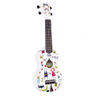 Гитара гавайская Укулеле MAHALO UART-AM сопрано белый с рисунком